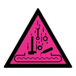 Panneau Danger Zone FME – Signalisation de sécurité – Fond Rose