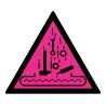Panneau Danger Zone FME – Signalisation de sécurité – Fond Rose