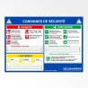Panneau - Consignes de sécurité incendie et évacuation - Format A4 - Support papier plastifié