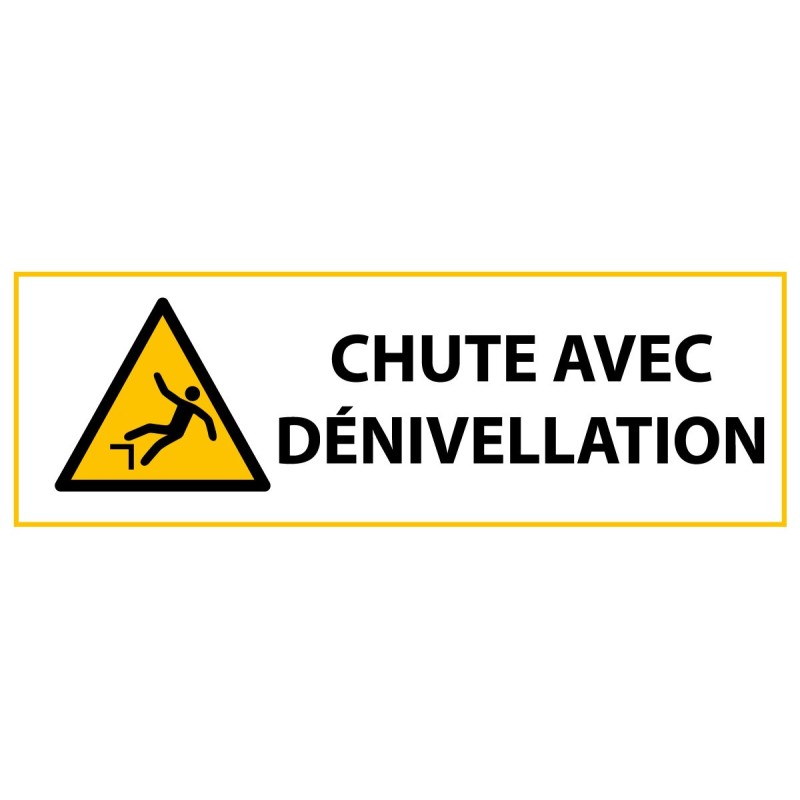 Panneau Danger - Chute avec dénivellation - W008