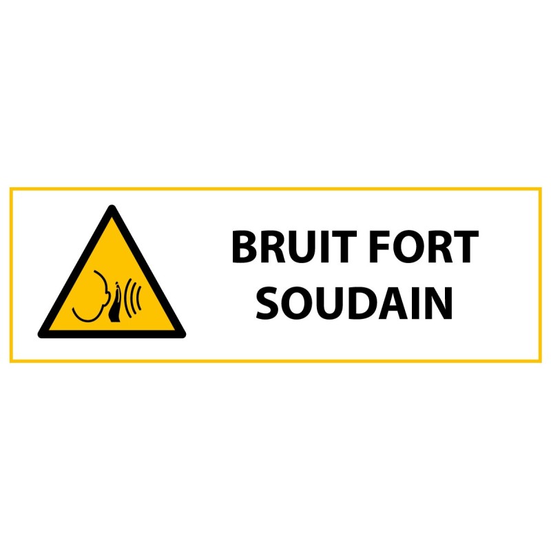 Panneau de Danger ISO 7010 "Bruit fort soudain" W038