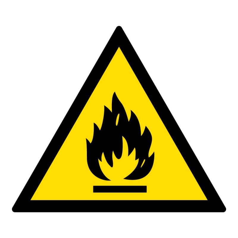 Panneau de danger - Matière inflammable - W002 - ISO 7010