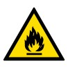 Panneau de danger - Matière inflammable - W002 - ISO 7010