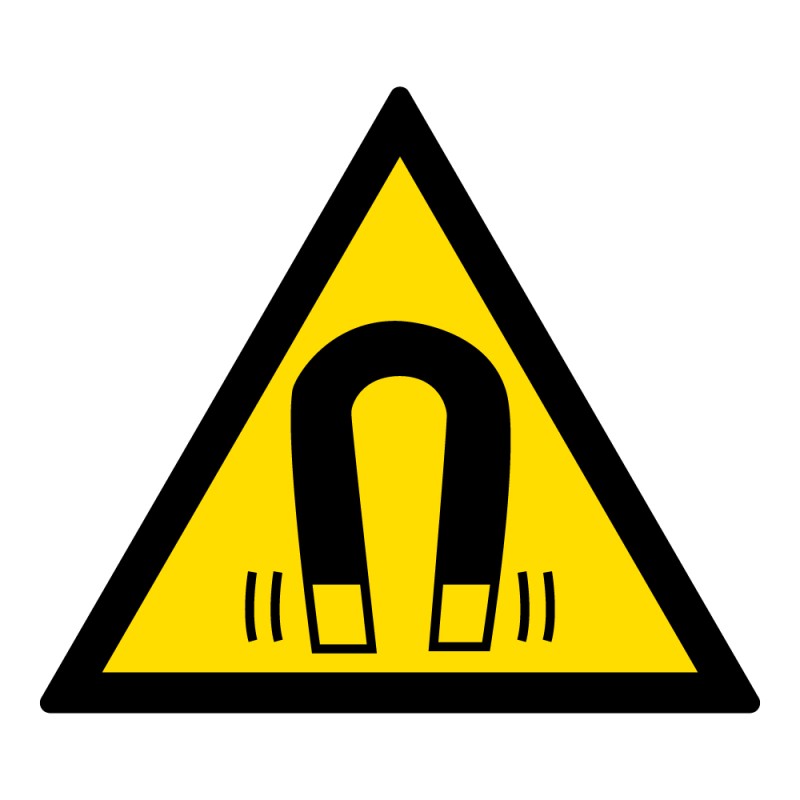 Panneau de danger - Picto Champ magnétique - W006 - ISO 7010