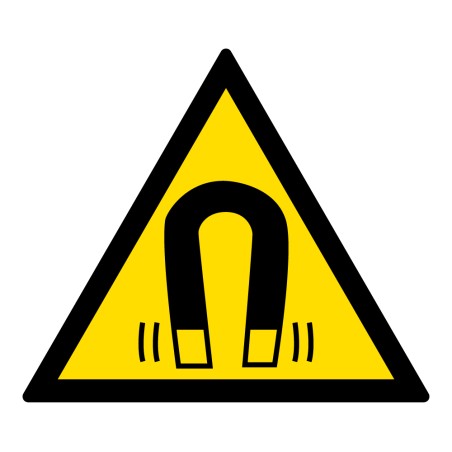 Panneau de danger - Picto Champ magnétique - W006 - ISO 7010