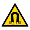Panneau de danger - Picto Champ magnétique - W006 - ISO 7010