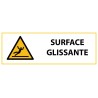 Panneau de Danger "Surface glissante" Vinyle 297x105mm