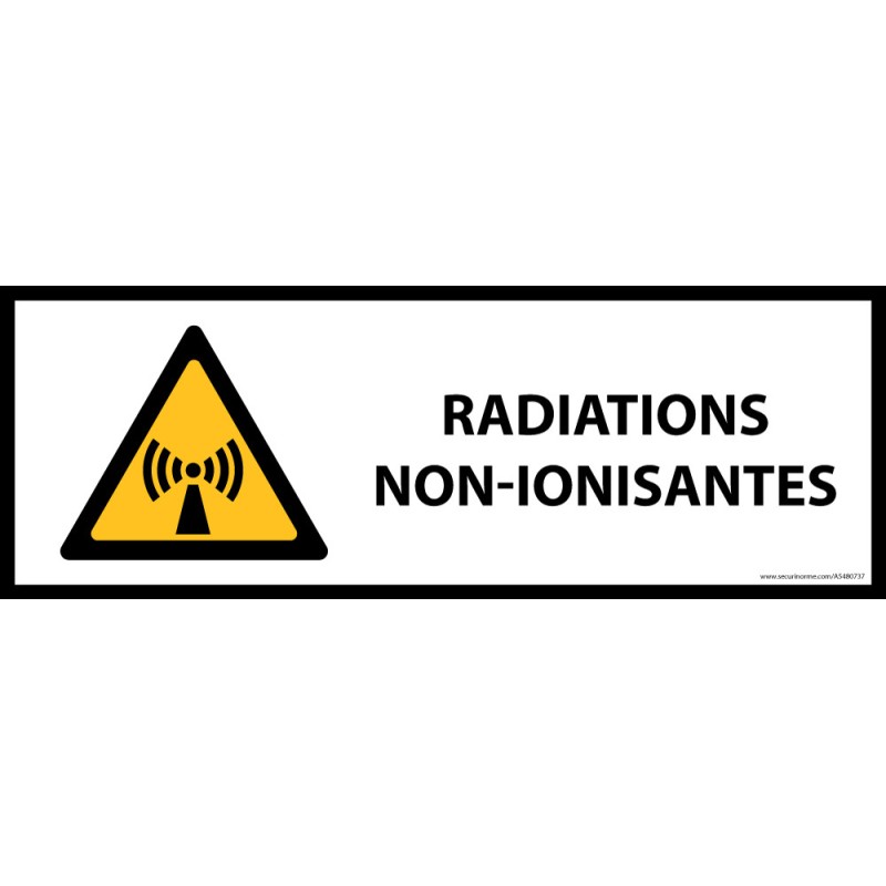 Panneau de danger ISO EN 7010 - Radiations non-ionisantes - W005