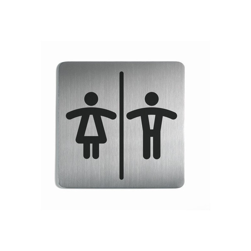 Pictogramme carré de porte "Toilettes Mixtes Homme/Femme"