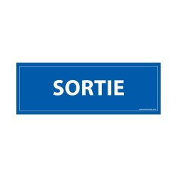 Panneau de sécurité - Signalisation Sortie - 210 x 75 mm