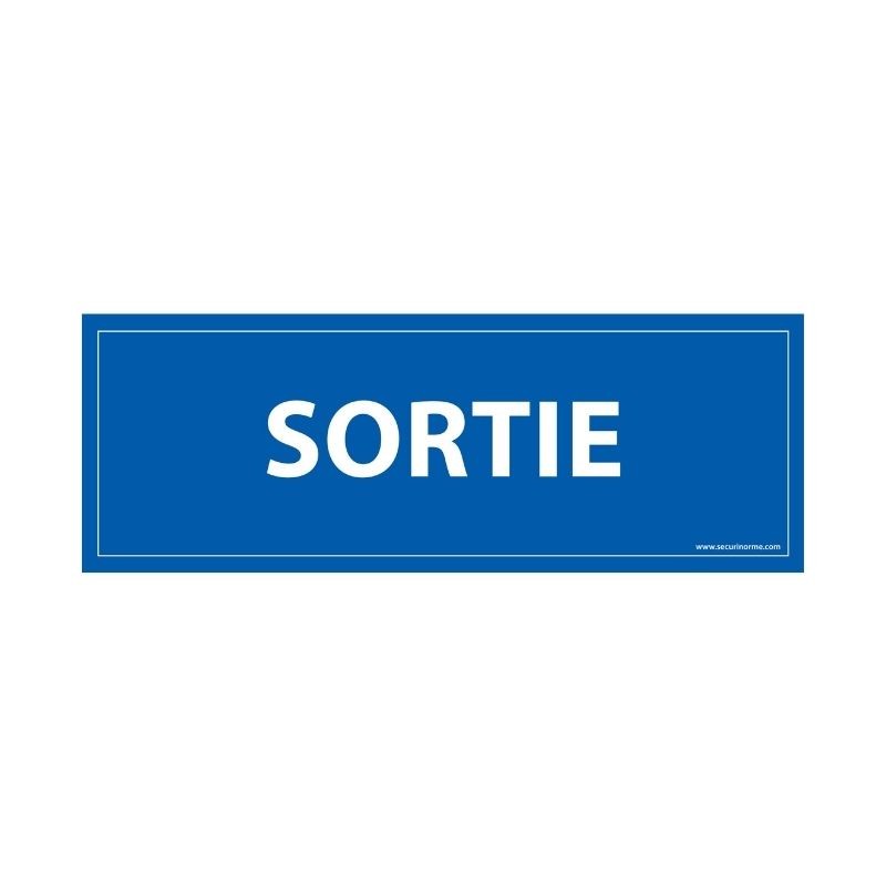 Panneau de sécurité - Signalisation Sortie - 210 x 75 mm