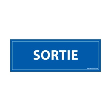 Panneau de sécurité - Signalisation Sortie - 210 x 75 mm