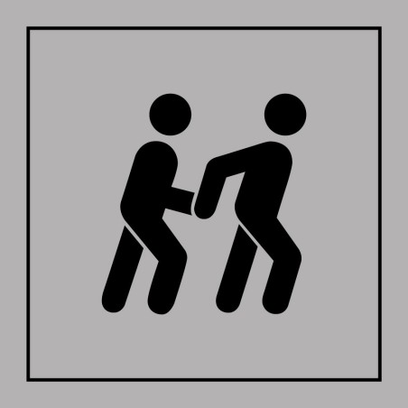 Panneau d'information - Accessibilité, assistant personnel disponible - ISO 7001 - Gravoply