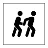 Panneau d'information - Accessibilité, assistant personnel disponible - ISO 7001 - Gravoply