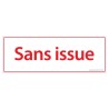 Panneau de signalétique - Picto Sans issue - 210 x 75 mm