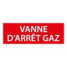 Panneau de signalétique - Vanne d'arrêt gaz - ISO 3864-1