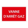 Panneau de signalétique - Vanne d'arrêt gaz - ISO 3864-1