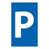 Panneau de signalisation de parking - Lettre P - Aludibond