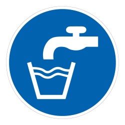 Panneau de signalisation ERP - Source d'eau potable - Forme ronde