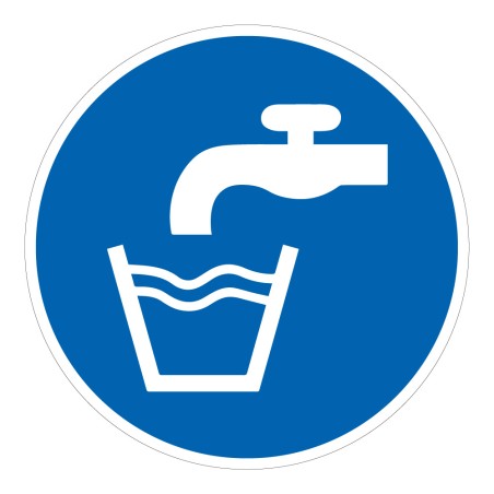 Panneau de signalisation ERP - Source d'eau potable - Forme ronde