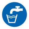 Panneau de signalisation ERP - Source d'eau potable - Forme ronde