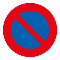 Panneau de signalisation - Interdit de stationner - Diamètre 200 mm