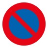 Panneau de signalisation - Interdit de stationner - Diamètre 200 mm