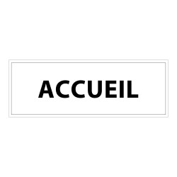Panneau de signalisation - Pictogramme Accueil - 210 x 75 mm