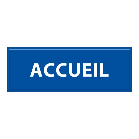 Panneau de signalisation - Pictogramme Accueil - 210 x 75 mm