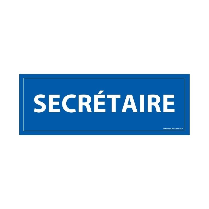 Panneau de signalisation - Pictogramme Secrétaire - 210 x 75 mm