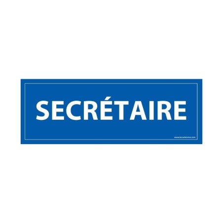 Panneau de signalisation - Pictogramme Secrétaire - 210 x 75 mm