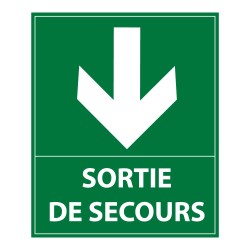 Panneau de signalisation - Sortie de secours - E002 - 250 x 300 mm