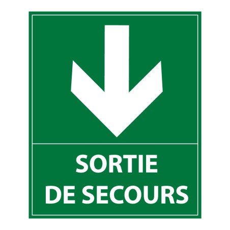 Panneau de signalisation - Sortie de secours - E002 - 250 x 300 mm