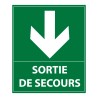 Panneau de signalisation - Sortie de secours - E002 - 250 x 300 mm