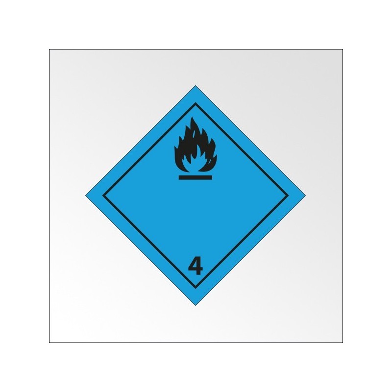 Signalisation de transport normalisée ADR - "Dégage du gaz inflammable au contact de l'eau"