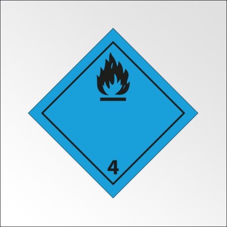 Signalisation de transport normalisée ADR - "Dégage du gaz inflammable au contact de l'eau"