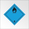 Signalisation de transport normalisée ADR - "Dégage du gaz inflammable au contact de l'eau"