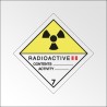 Signalisation de transport normalisée ADR - "Matières radioactives, catégorie II"