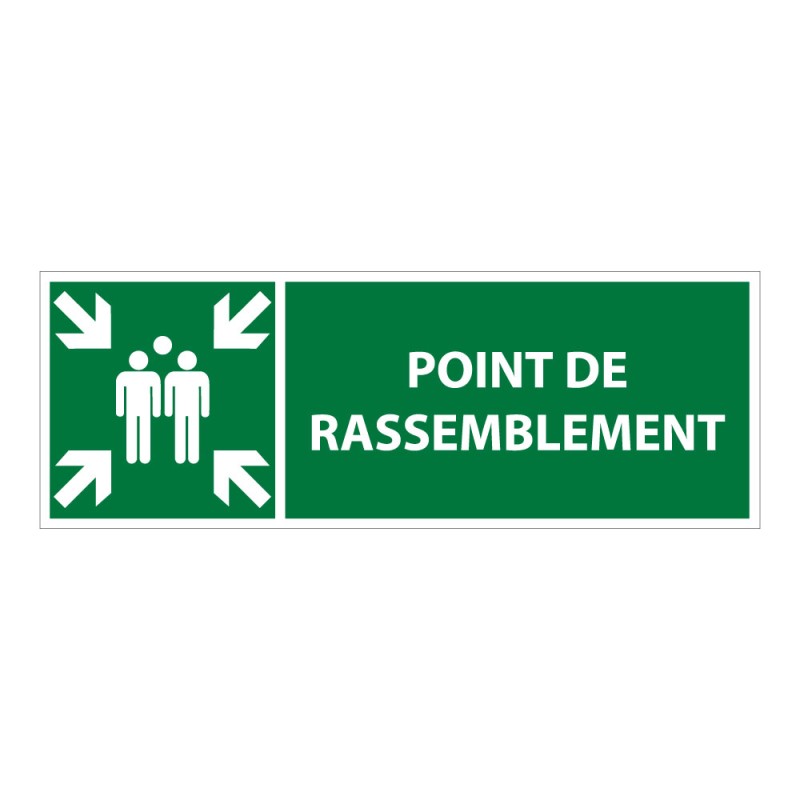 Panneau d'évacuation ERP - Point de rassemblement - ISO 7010