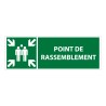 Panneau d'évacuation ERP - Point de rassemblement - ISO 7010