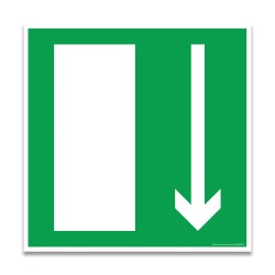 Panneau d'évacuation carré - évidente sortie de secours pour une sécurité optimale