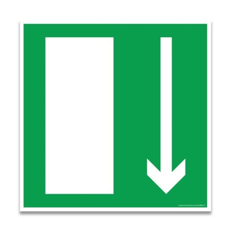 Panneau d'évacuation carré - évidente sortie de secours pour une sécurité optimale