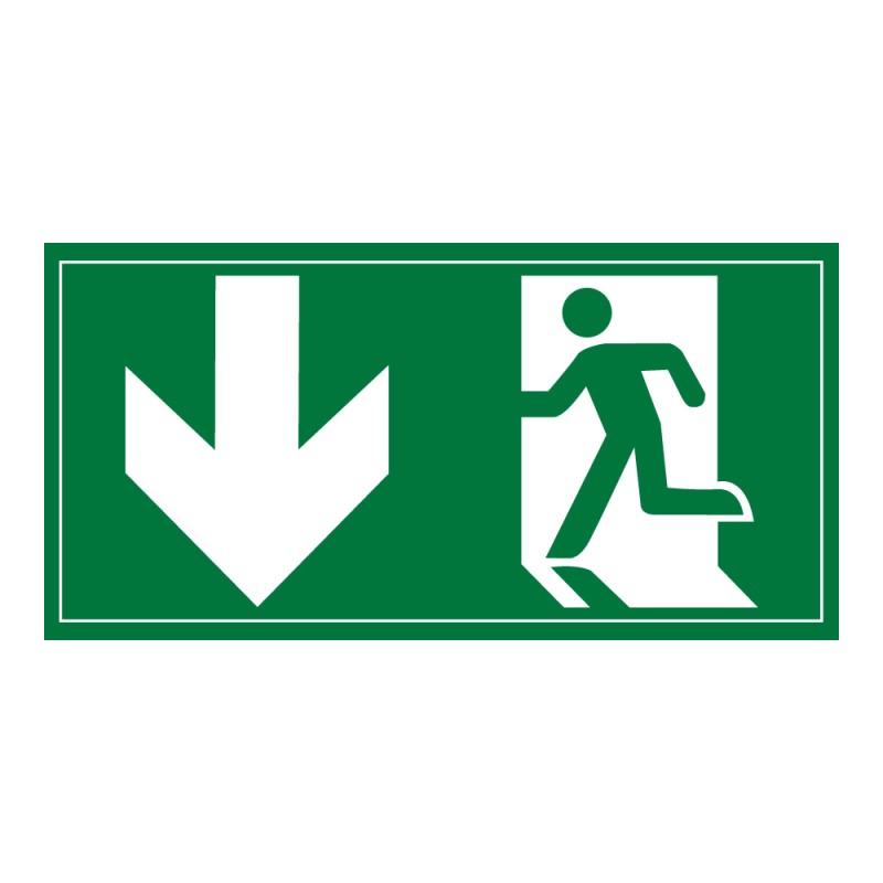 Panneau d'évacuation - Pictogramme Sortie de secours - ISO 7010