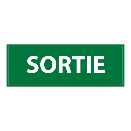Panneau d'évacuation - Pictogramme Sortie - Signalétique de secours