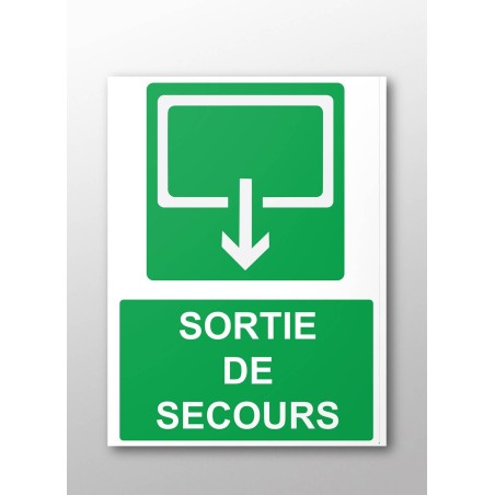 Panneau rectangulaire de sécurité Sortie de secours