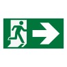 Panneau d'évacuation - Sortie de secours à droite - ISO 7010