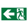 Panneau d'évacuation - Sortie de secours à gauche - ISO 7010