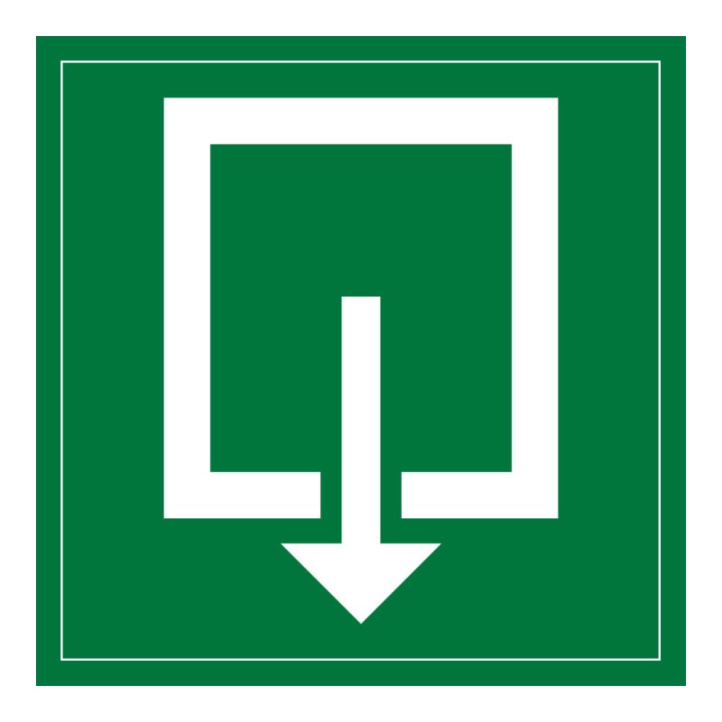 Panneau d'évacuation - Sortie de Secours - F001 - ISO 7010