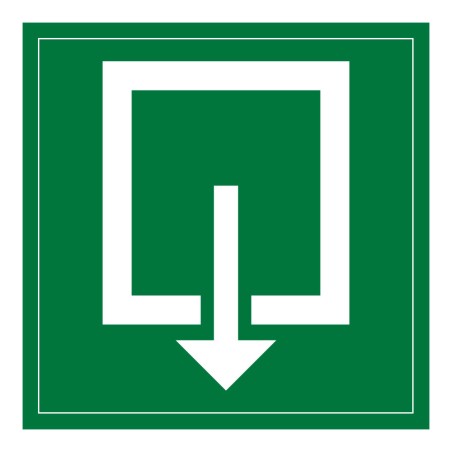 Panneau d'évacuation - Sortie de Secours - F001 - ISO 7010