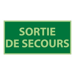 Panneau d'évacuation sortie de secours photoluminescent - DIN 67510-1
